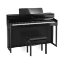 Roland Digital Piano HP-704 PE with Premium 88-key Home Digital Piano - Polished Ebony