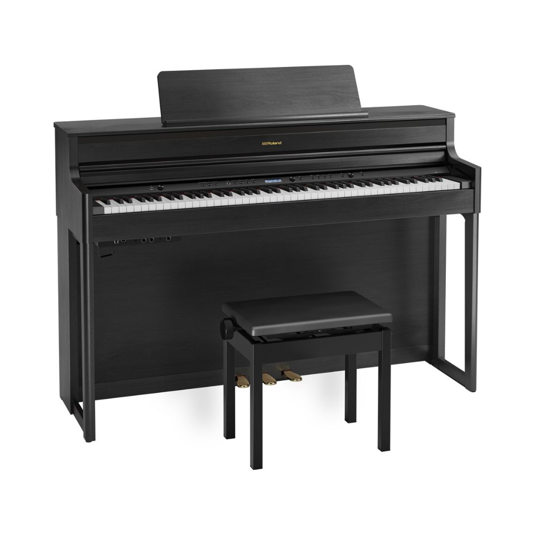 Roland Digital Piano HP704-CH with Premium 88-key Home Digital Piano - Charcoal Black - Image 5