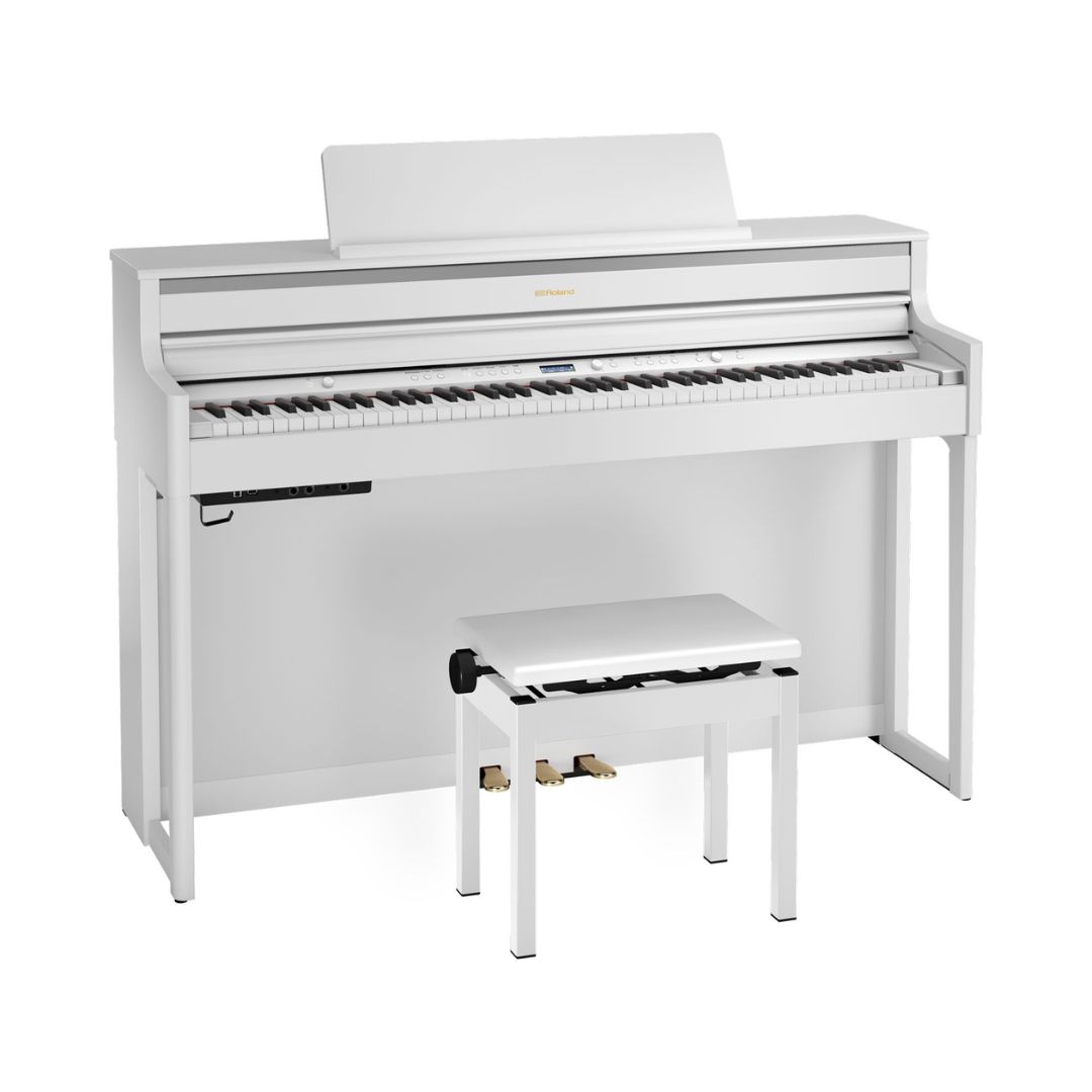 Roland Digital Piano HP704-WH with Premium 88-key Home Digital Piano White - Image 2